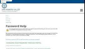 
							         Password Help - San Ramon Valley Unified School District								  
							    