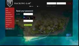 
							         Password Lost : Hacking-Lab.com								  
							    