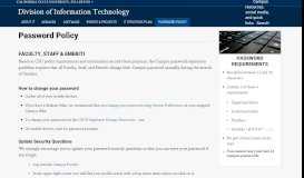 
							         Password Policy - Division of IT - Division of ... - Cal State Fullerton								  
							    