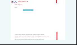 
							         Password Reset - BDO Client Portal								  
							    