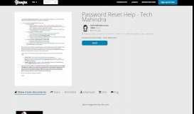 
							         Password Reset Help - Tech Mahindra - Yumpu								  
							    
