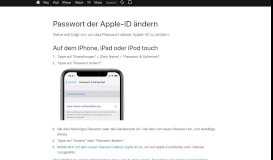 
							         Passwort der Apple-ID ändern - Apple Support								  
							    