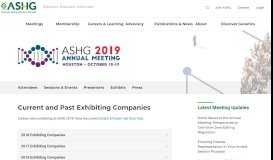 
							         Past Exhibitors | ASHG 2019 Annual Meeting								  
							    