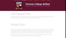 
							         Pastoral Portal — Victoria College Belfast								  
							    