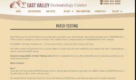 
							         Patch Testing – East Valley Dermatology								  
							    