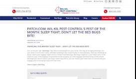 
							         Patch.com: Wil-Kil Pest Control's Pest of the Month: Sleep Tight; Don't ...								  
							    