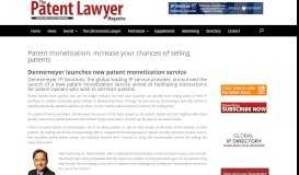 
							         Patent monetization: increase your chances of selling patents - Patent ...								  
							    