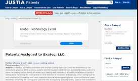 
							         Patents Assigned to Exatec, LLC. - Justia Patents Search								  
							    