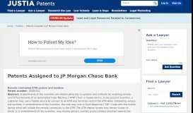 
							         Patents Assigned to JP Morgan Chase Bank - Justia Patents ...								  
							    