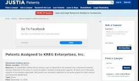 
							         Patents Assigned to KREG Enterprises, Inc. - Justia Patents Search								  
							    