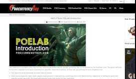 
							         Path of Exile POELAB Introduction - poecurrencybuy.com								  
							    