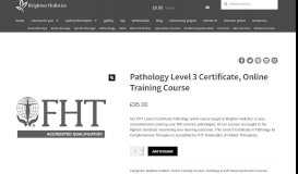 
							         Pathology Level 3 Diploma FHT Accredited Online ... - Brighton Holistics								  
							    