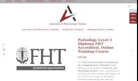 
							         Pathology Level 3 Diploma FHT Accredited Online Training Course								  
							    