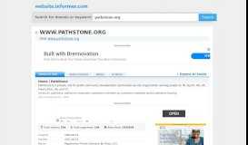 
							         pathstone.org at WI. Home | PathStone - Website Informer								  
							    