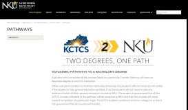 
							         Pathways: Northern Kentucky University, Greater Cincinnati Region								  
							    