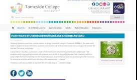 
							         Pathways students design college Christmas card - Tameside College								  
							    