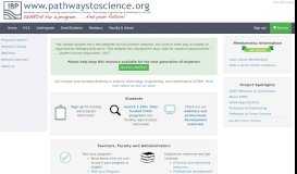
							         PathwaysToScience.org: Increasing Diversity in Science ...								  
							    