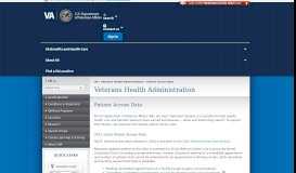 
							         Patient Access Data - Veterans Health Administration - VA.gov								  
							    
