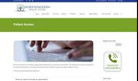 
							         Patient Access | Northeastern Health System								  
							    