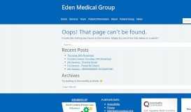 
							         Patient Access Online - Eden Medical Group								  
							    