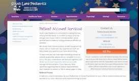 
							         Patient Account Services | South Lake Pediatrics								  
							    