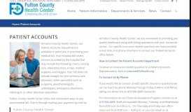 
							         Patient Accounts – Fulton County Health Center								  
							    