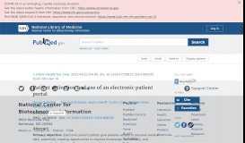 
							         Patient activation and use of an electronic patient portal. - NCBI								  
							    