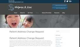 
							         Patient Address Change Request – Helgemo & Liou								  
							    
