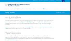 
							         Patient Advocacy | Northern Westchester Hospital, Mt Kisco NY								  
							    