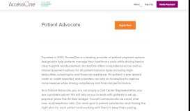 
							         Patient Advocate - Patient Financing Programs for Medical Expenses								  
							    