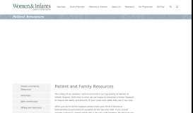 
							         Patient and Family Resources								  
							    