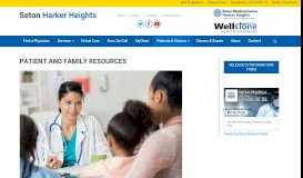 
							         Patient and Family Resources | Seton Medical Center Harker Heights								  
							    