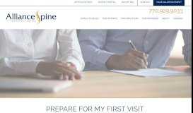 
							         Patient and Visitor Guide - Alliance Spine and Pain Centers								  
							    