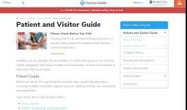 
							         Patient and Visitor Information | Miami Valley Hospital								  
							    