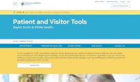 
							         Patient and Visitor Tools - Baylor Scott & White Health								  
							    