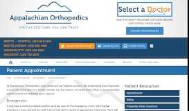 
							         Patient Appointment | Appalachian Orthopedics, Johnson City & Bristol ...								  
							    
