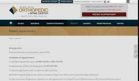 
							         Patient Appointment | Black Hills Orthopedic & Spine Center								  
							    