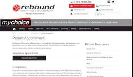 
							         Patient Appointment | Rebound Orthopedics & Neurosurgery ...								  
							    
