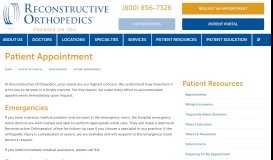 
							         Patient Appointment | Reconstructive Orthopedics, Sewell, NJ								  
							    