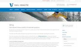 
							         Patient Billing & Financial Services | Vail Health n Vail, Colorado								  
							    