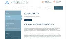 
							         Patient Billing Information | Missouri Delta Medical Center								  
							    