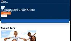 
							         Patient Care » Community Health & Family Medicine » College of ...								  
							    