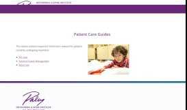 
							         Patient Care Guides | Paley Orthopedic & Spine Institute								  
							    