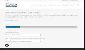 
							         Patient Care Survey - Exodus Healthcare Network								  
							    