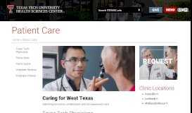 
							         Patient Care | Texas Tech University Health Sciences Center								  
							    