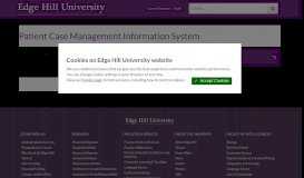 
							         Patient Case Management Information System - Edge Hill ...								  
							    