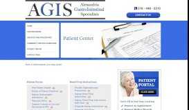 
							         Patient Center - AGIS Alexandria Gastro Intestinal Specialists								  
							    