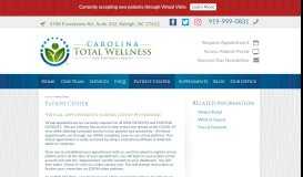 
							         Patient Center - Carolina Total Wellness								  
							    