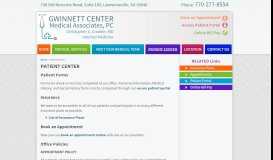 
							         Patient Center - Gwinnett Center Medical Associates, PC, Dr ...								  
							    