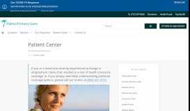 
							         Patient Center | Palms Primary Care								  
							    
